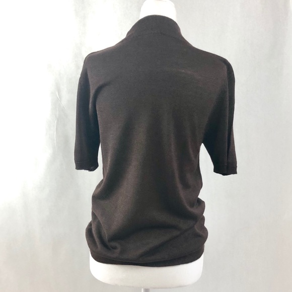 Harve Benard 100% Silk Knit Mock-Tneck  Size S - Picture 2 of 3